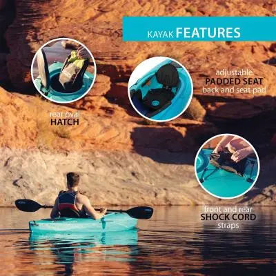 Lifetime Guster 100 Sit-In Recreational Kayak – Twin Pack (Model 457)