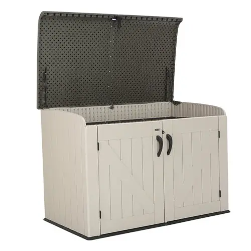 Lifetime Horizontal Resin Storage Shed – 75-Cubic-Foot Capacity (Model 60170)