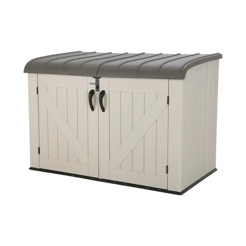 Lifetime Horizontal Resin Storage Shed – 75-Cubic-Foot Capacity (Model 60170)