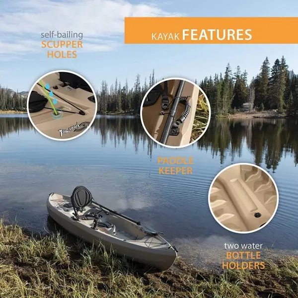 Lifetime Tamarack Angler 100 Two-Person Fishing Kayak – Includes Paddles (Model 90806)