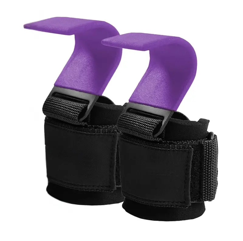 Lifting Hook Set with Wrist Support – Ergonomic Neoprene-Gripped Metal Hooks