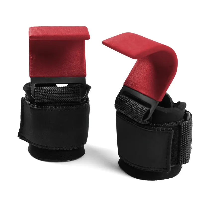Lifting Hook Set with Wrist Support – Ergonomic Neoprene-Gripped Metal Hooks