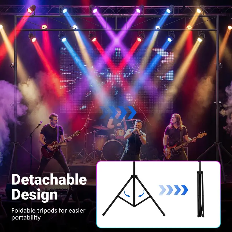 Lighting Truss System – Supports 12 Fixtures, 110-LB Load Capacity