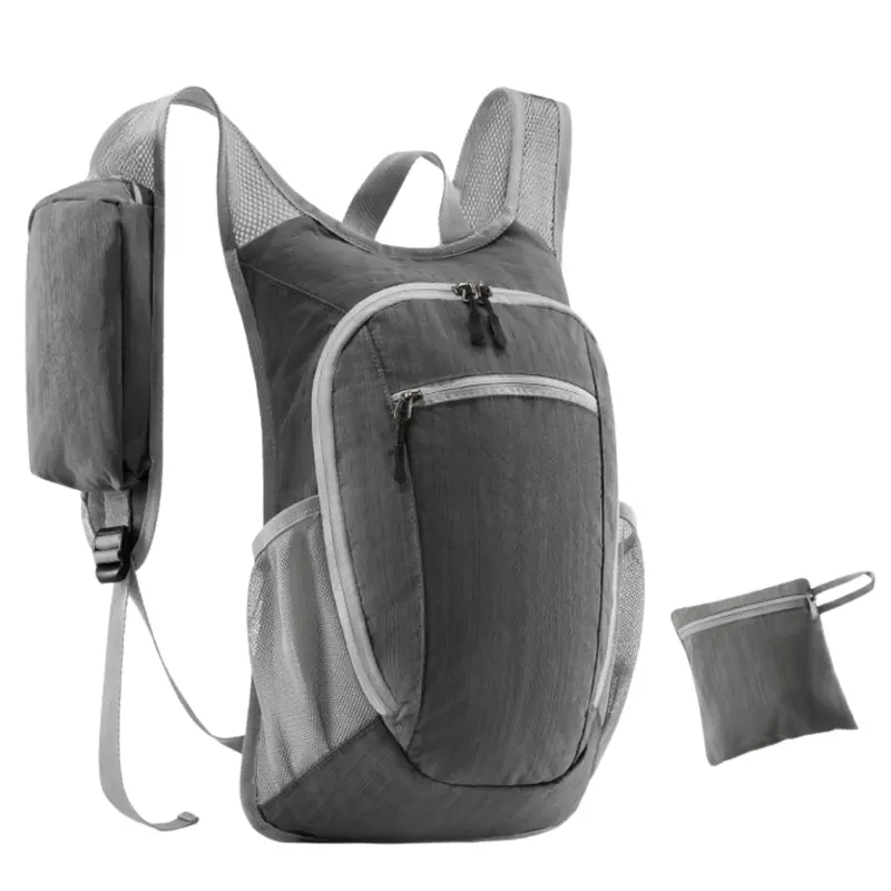 Lightweight 10-Liter Foldable Hiking Backpack with Chest Stabilizer and Accessory Pockets