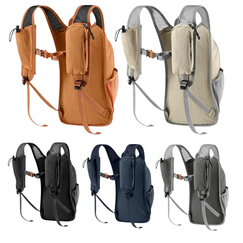 Lightweight 10-Liter Foldable Hiking Backpack with Chest Stabilizer and Accessory Pockets