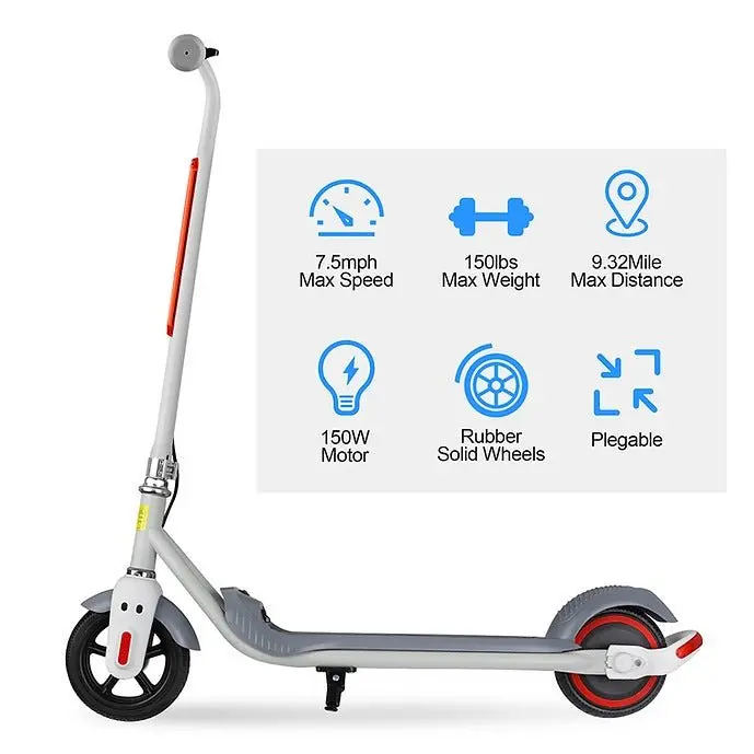 Lightweight 150W Motorized Electric Scooter for Kids – Compact, Easy-to-Handle Design