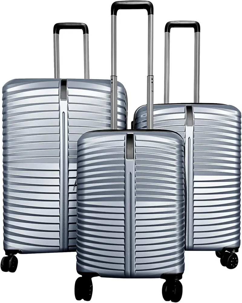Lightweight 3-Piece Hardshell Spinner Luggage Set — 20/24/28 Inch (Pin Stripe Design)
