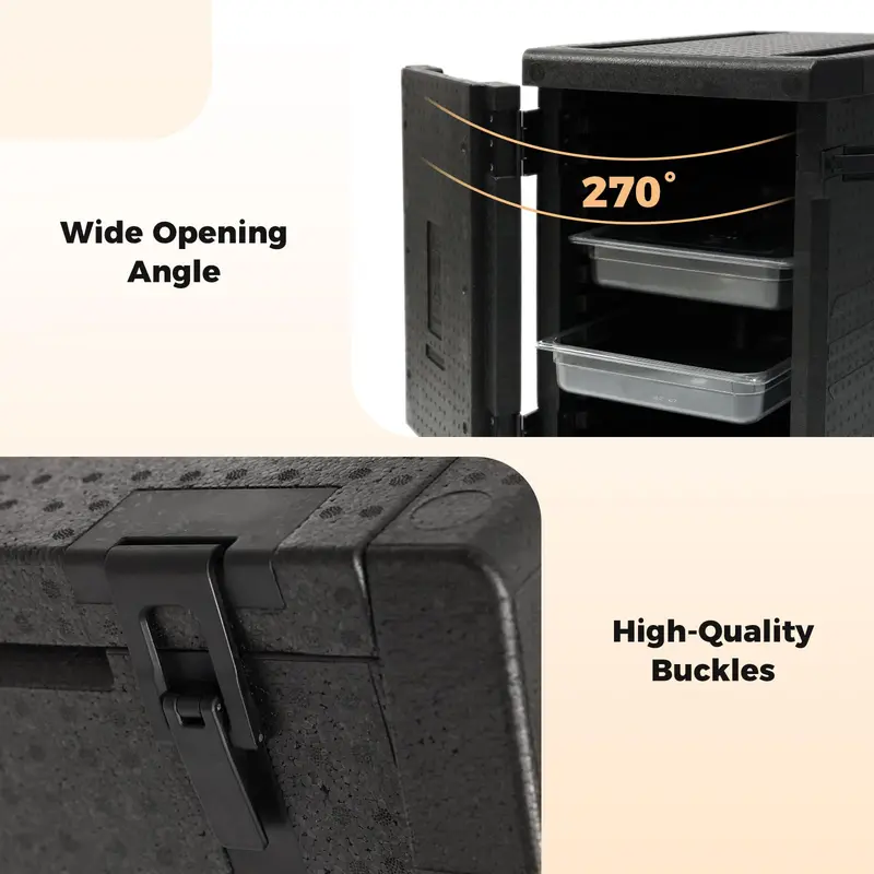 Lightweight 91-Qt Food Warmer/Cooler with Front Access Door and Durable Sealing Strips