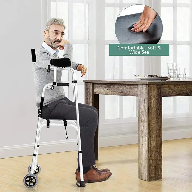 Lightweight Aluminum Foldable Walker – Durable Rehab Support Frame 2