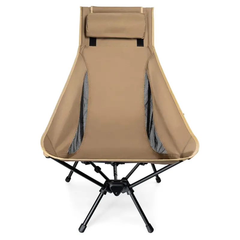 Lightweight Aluminum High-Back Camping Chair with Removable Neck Pillow