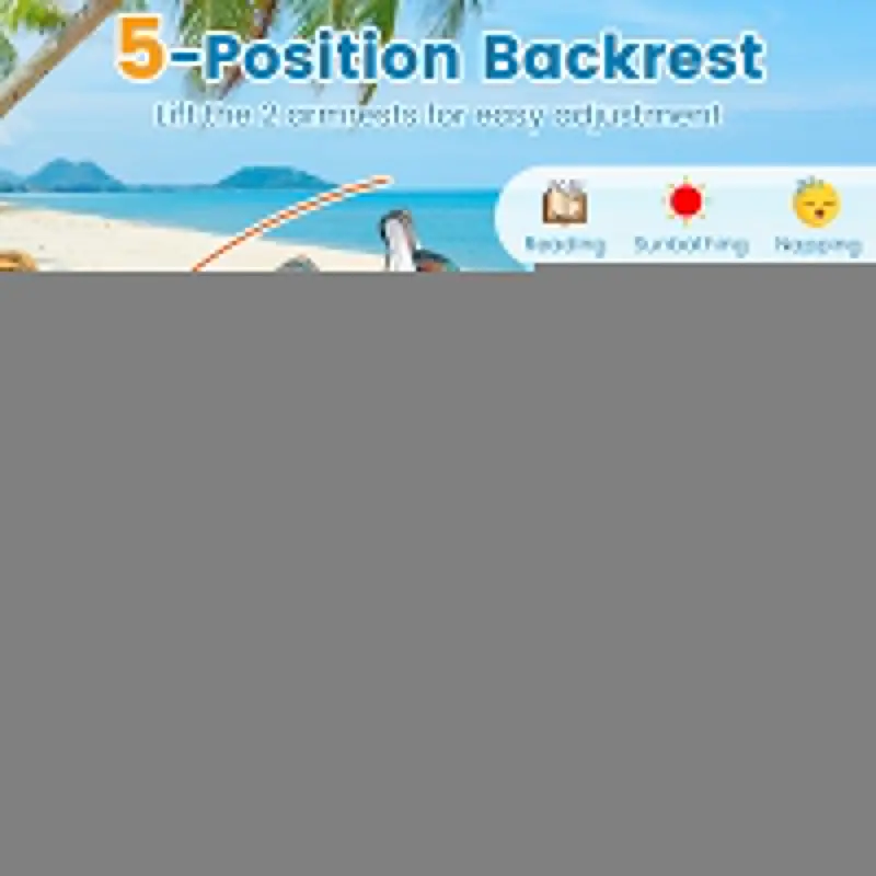 Lightweight Backpack-Friendly Reclining Beach Chairs (Set of 2 or 4) 2