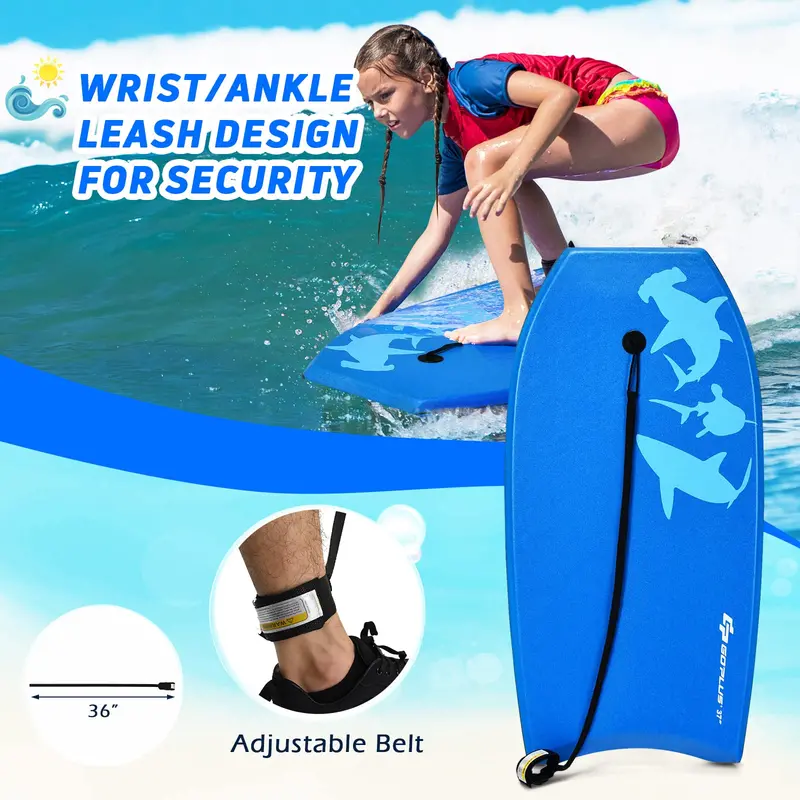 Lightweight Bodyboard Featuring EPS Core, XPE Deck, and HDPE Slick Bottom 2