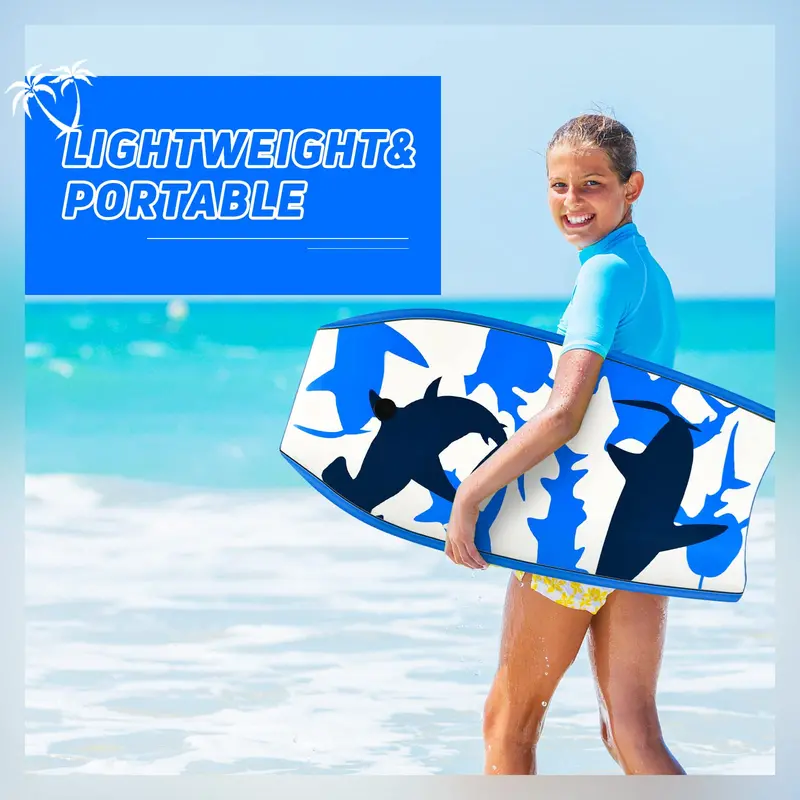 Lightweight Bodyboard Featuring EPS Core, XPE Deck, and HDPE Slick Bottom