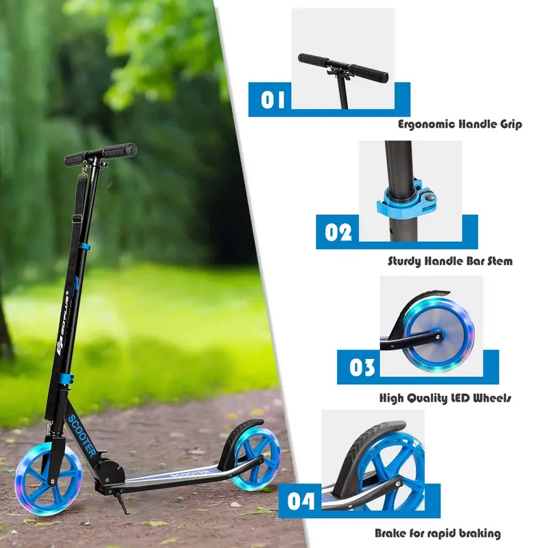Lightweight Folding Kick Scooter Designed for Kids and Teens – Easy to Carry & Store
