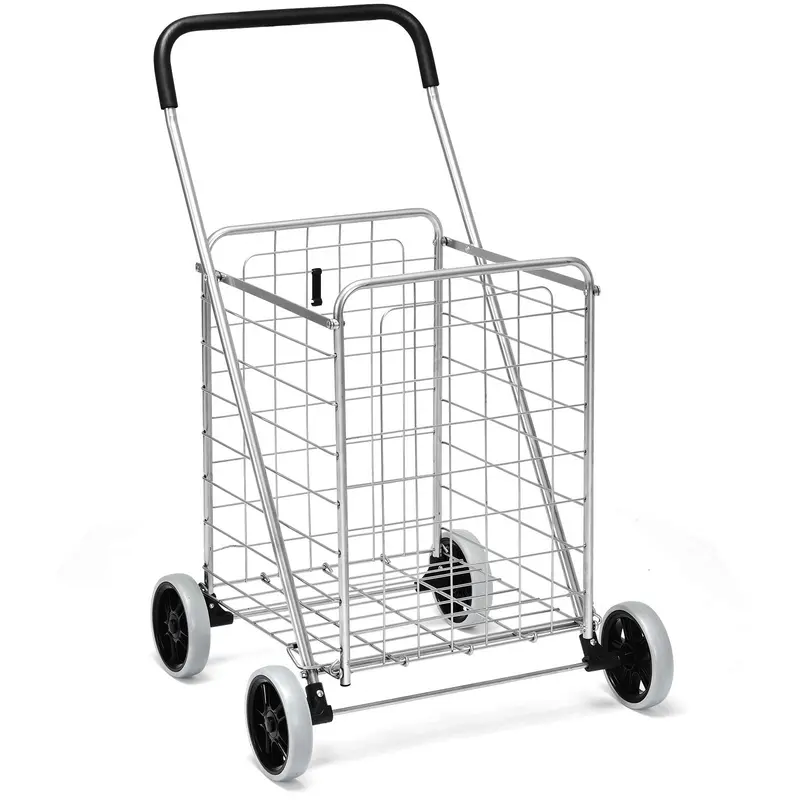 Lightweight Folding Shopping Cart – Wheeled Grocery Trolley for Easy Transport