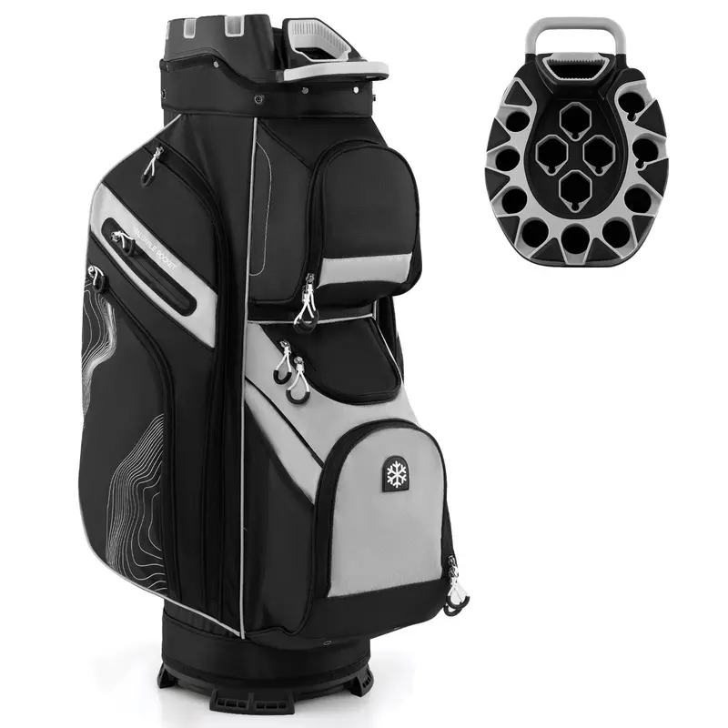 Lightweight Molded Golf Bag with 14-Way Full-Length Club Dividers
