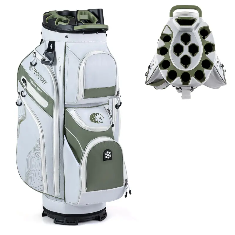 Lightweight Molded Golf Bag with 14-Way Full-Length Club Dividers