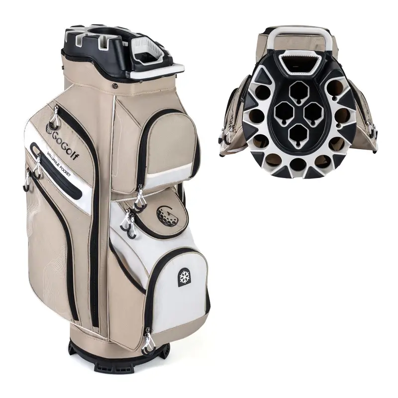 Lightweight Molded Golf Bag with 14-Way Full-Length Club Dividers
