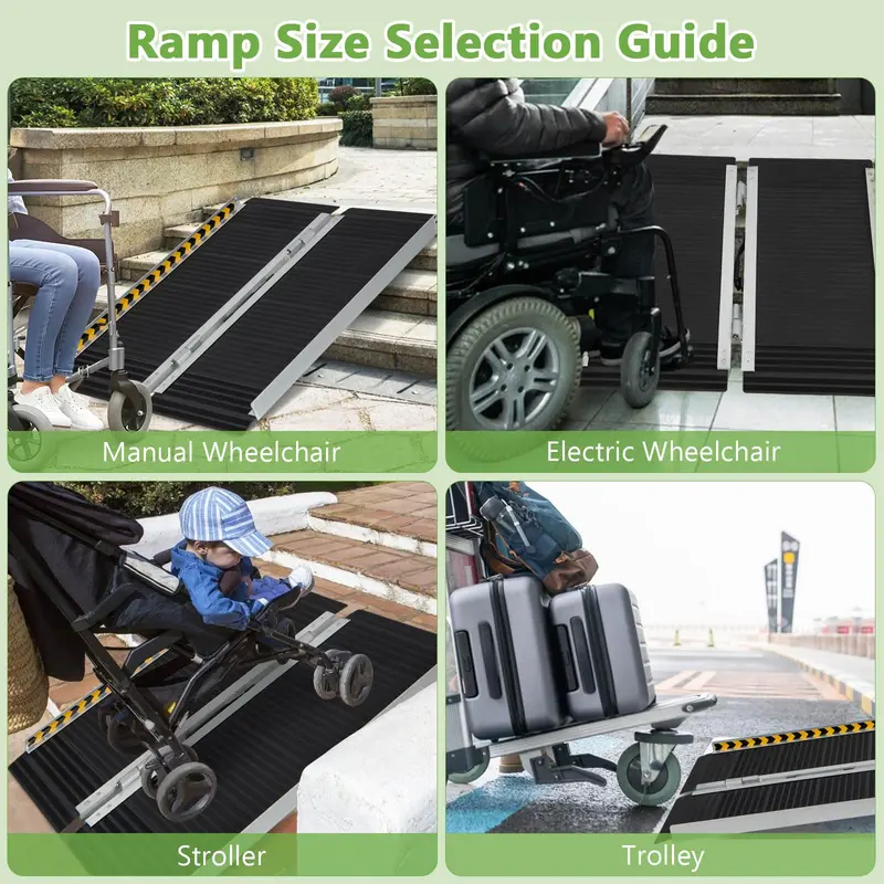 Lightweight Portable Aluminum Wheelchair Access Ramp 2