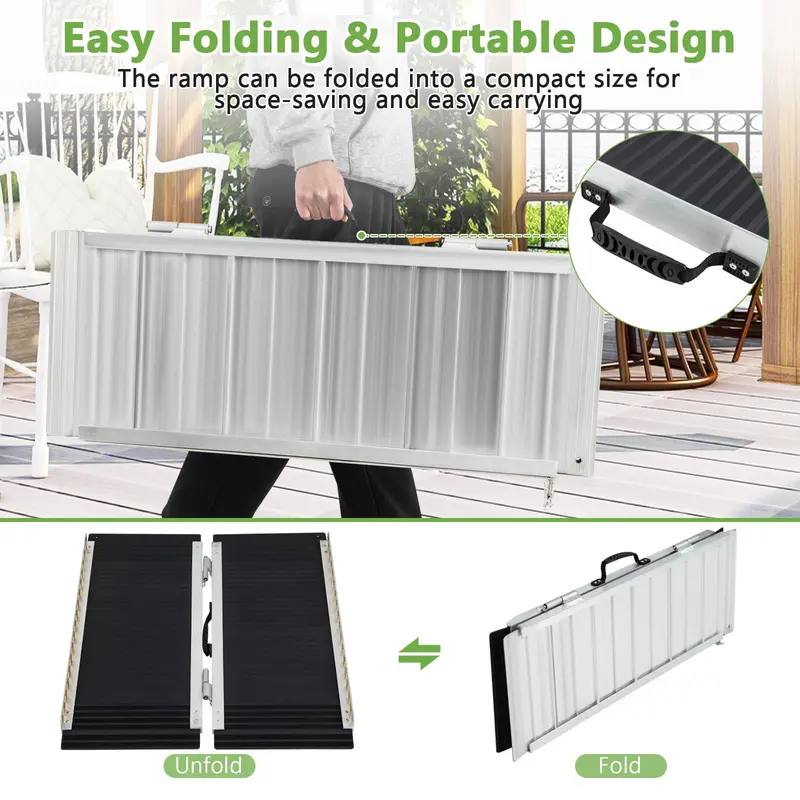 Lightweight Portable Aluminum Wheelchair Access Ramp