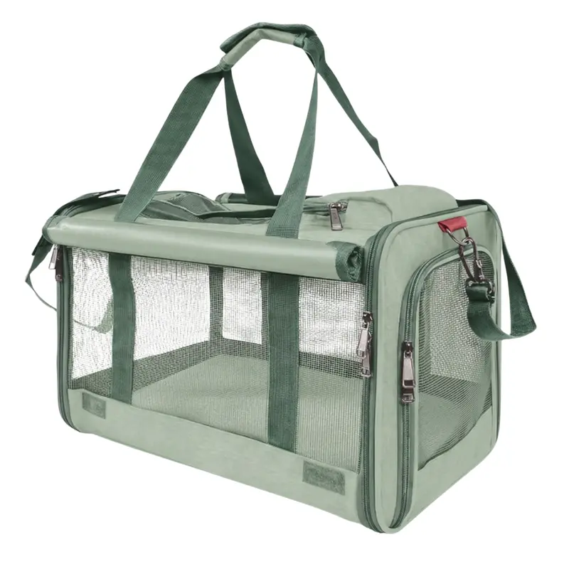 Lightweight Soft-Sided Pet Carrier with Dual Entry & Breathable Mesh