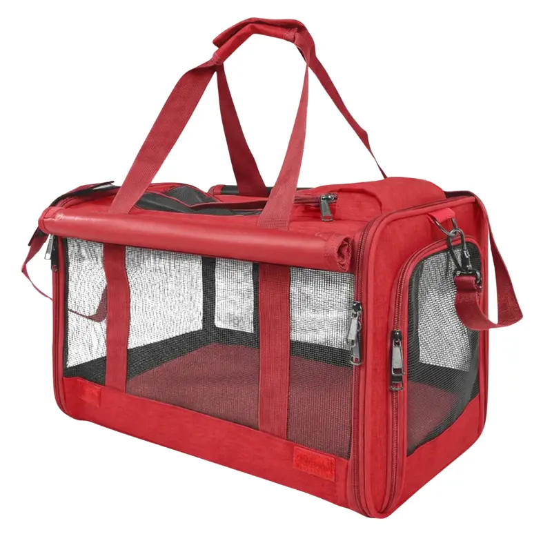 Lightweight Soft-Sided Pet Carrier with Dual Entry & Breathable Mesh