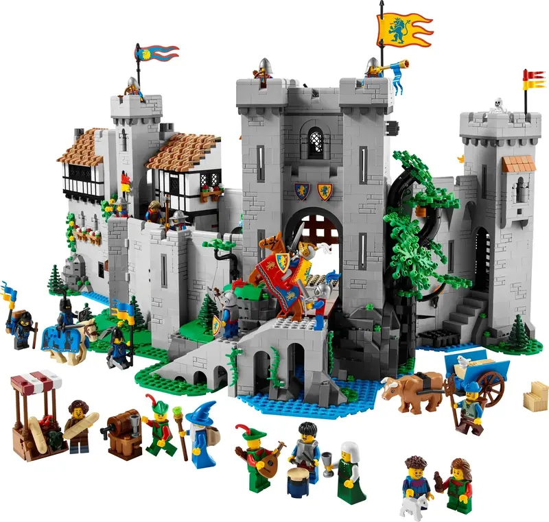 Lion Knights’ Fantasy Castle Building Set – Detailed Modular Playset for Kids