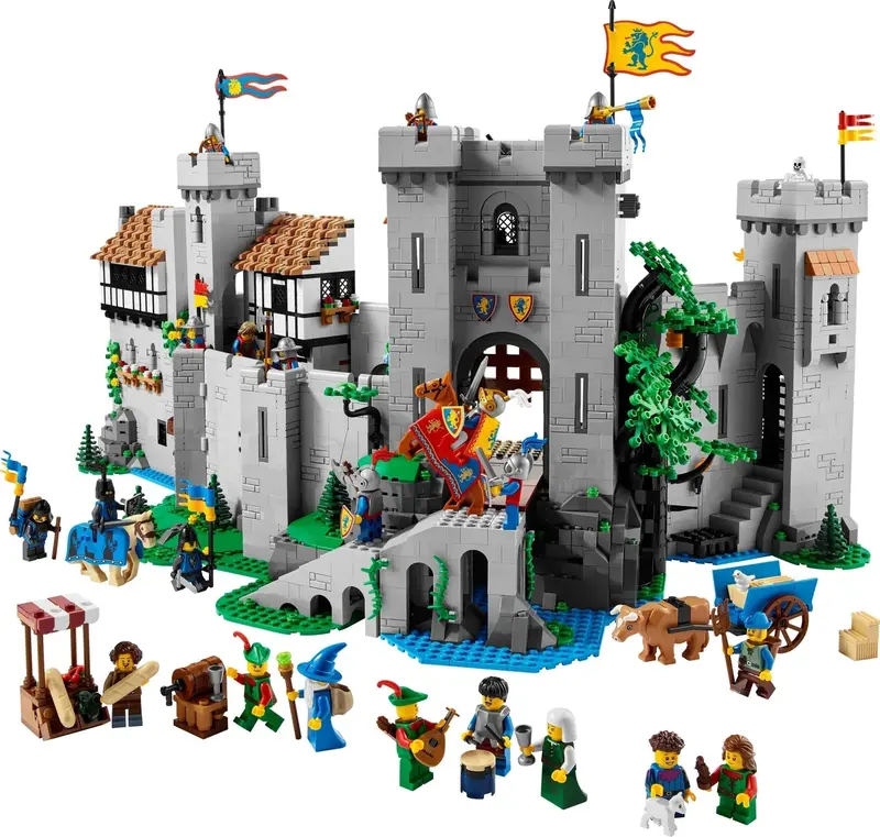 Lion Knights’ Fantasy Castle Building Set – Detailed Modular Playset for Kids