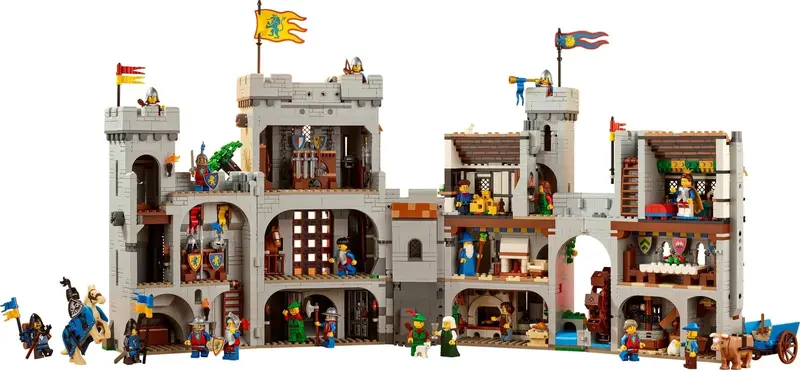 Lion Knights’ Fantasy Castle Building Set – Detailed Modular Playset for Kids