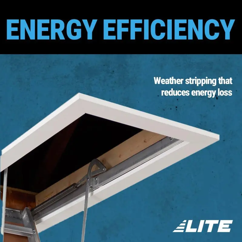 LITE 10-Foot Aluminum Attic Ladder – Type IAA Duty Rating, 375 lb Capacity