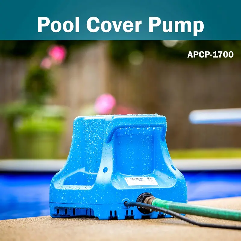 Little Giant 1745 GPH Automatic Pool Cover Pump – Submersible Safety Drain for Winter or Rainy Season