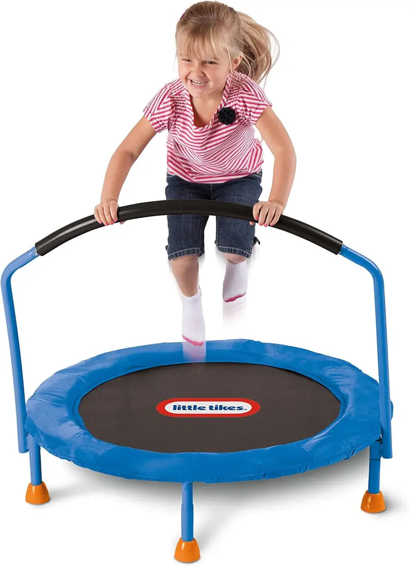 Little Tikes 3-Foot Kids’ Trampoline – Enclosed Spring-Free Bounce Mat for Indoor/Outdoor Use
