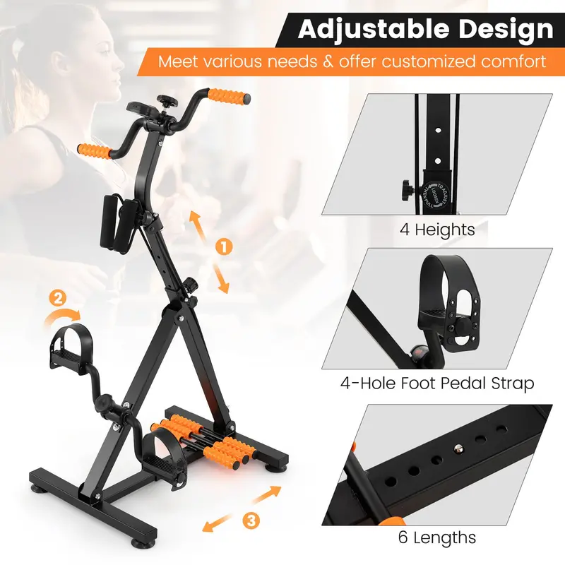 Low-Impact Pedal Exerciser for Seniors – Hand & Foot Use