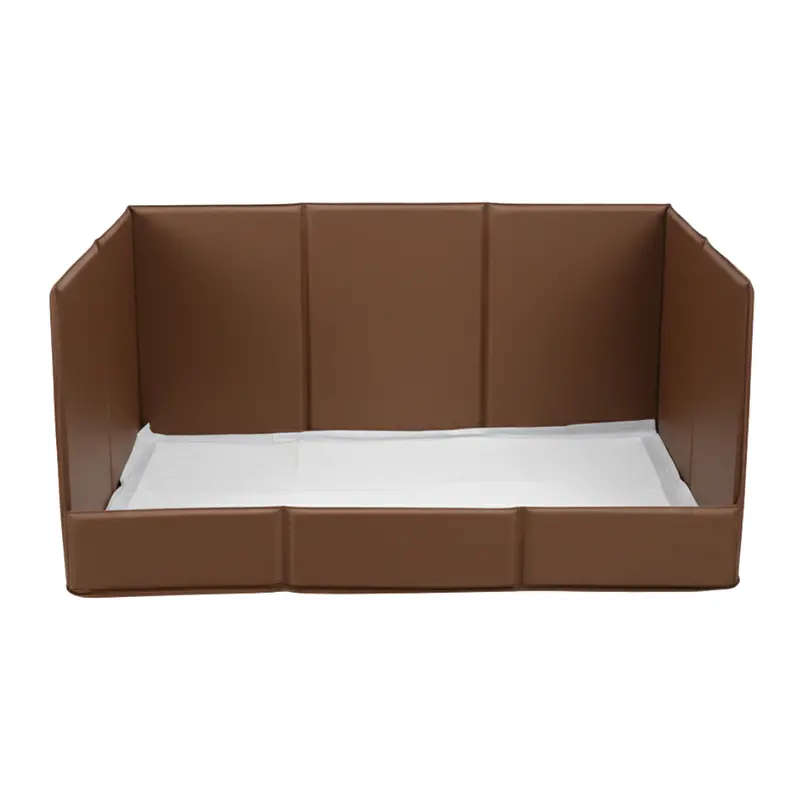 Low-Profile Indoor Dog Pee Pad Tray – Foldable, Raised Edges & Leak-Resistant Base
