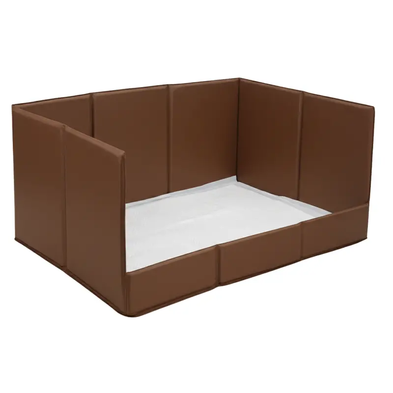 Low-Profile Indoor Dog Pee Pad Tray – Foldable, Raised Edges & Leak-Resistant Base 5