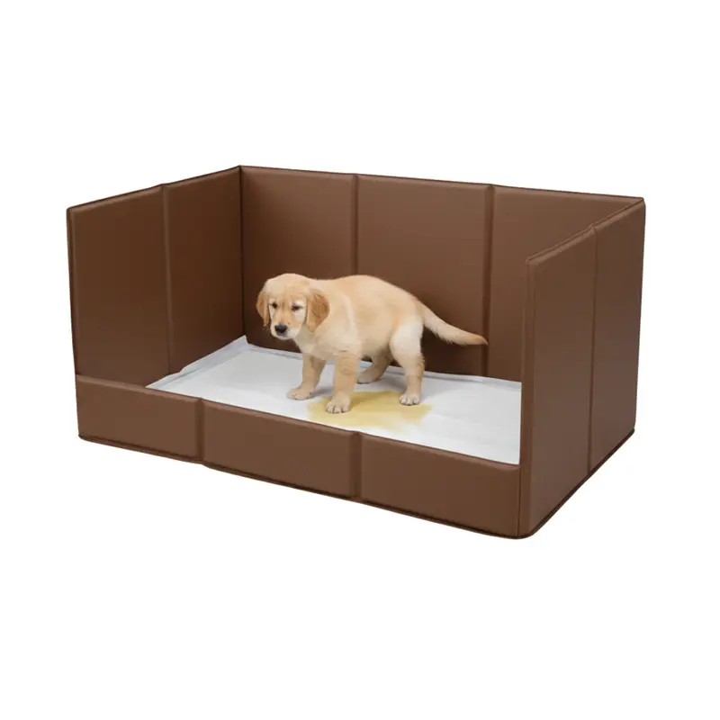 Low-Profile Indoor Dog Pee Pad Tray – Foldable, Raised Edges & Leak-Resistant Base
