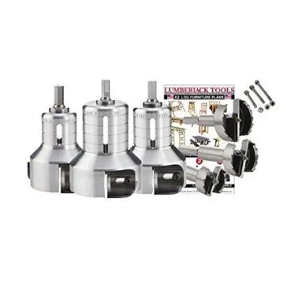 Lumberjack Tools PSK3 Pro Tenon & Forstner Bit Set – Three Sizes (1", 1-1/2", 2") for Precision Woodworking