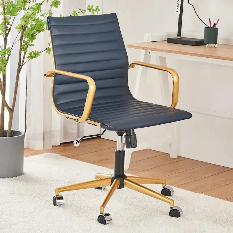 LUXMOD Ribbed Ergonomic Office Chair for Home or Workspace