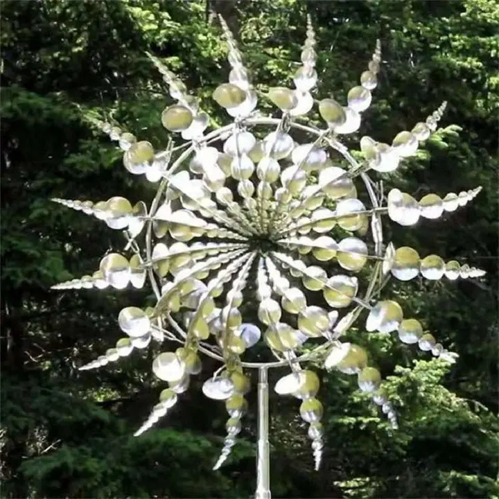 Magic Metal Windmill Garden Sculpture | Spinning Outdoor Wind Decor 2