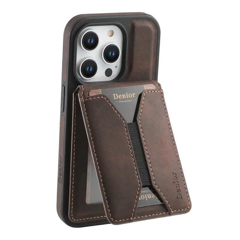 Magnetic Leather Wallet Case for iPhone – MagSafe Ready