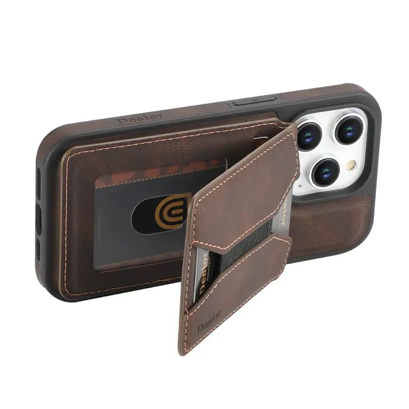 Magnetic Leather Wallet Case for iPhone – MagSafe Ready