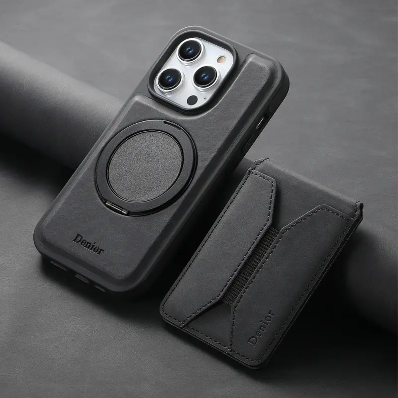 Magnetic Leather Wallet Case for iPhone – MagSafe Ready