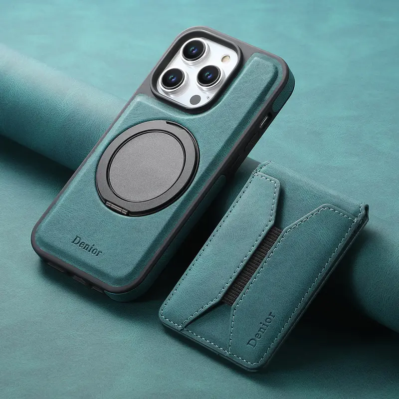 Magnetic Leather Wallet Case for iPhone – MagSafe Ready