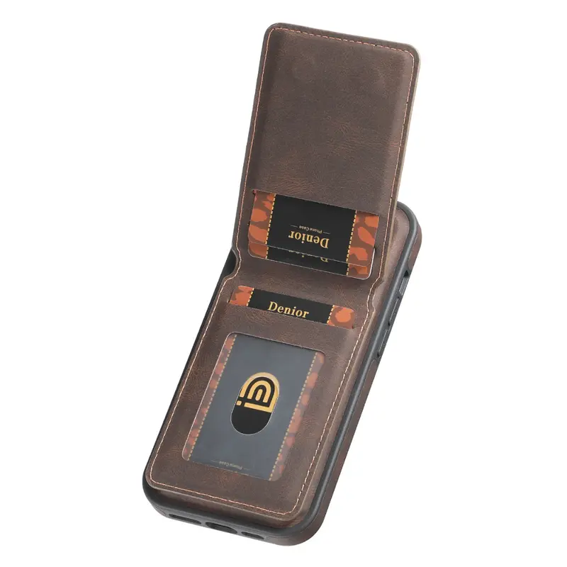 Magnetic Leather Wallet Case for iPhone – MagSafe Ready