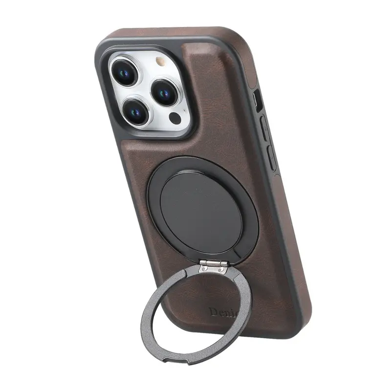 Magnetic Leather Wallet Case for iPhone – MagSafe Ready