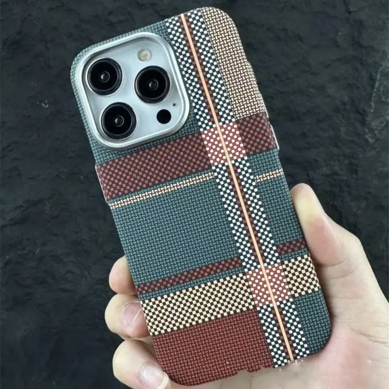 MagSafe iPhone Case with Aluminum Bracket and Textured 3D Surface