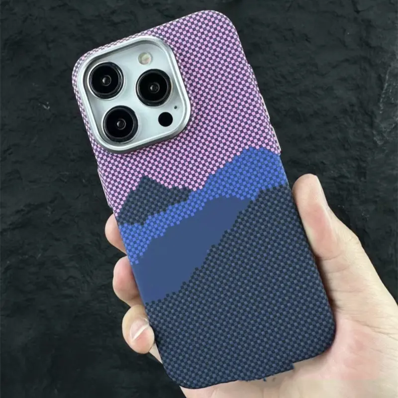 MagSafe iPhone Case with Aluminum Bracket and Textured 3D Surface