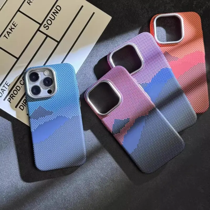 MagSafe iPhone Case with Aluminum Bracket and Textured 3D Surface