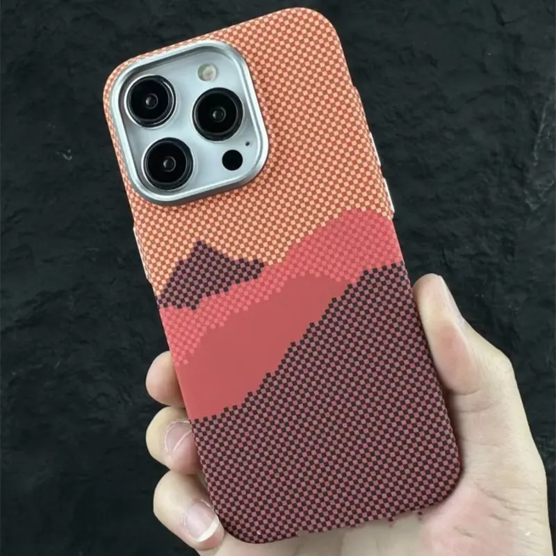 MagSafe iPhone Case with Aluminum Bracket and Textured 3D Surface