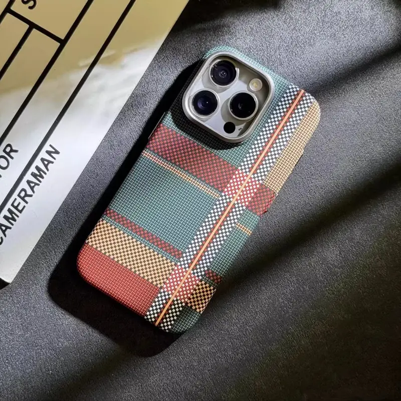 MagSafe iPhone Case with Aluminum Bracket and Textured 3D Surface
